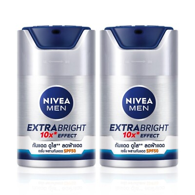 #ad 2x Nivea Men Facial Serum Extra Bright sunscreen SPF50 50 ml $49.85