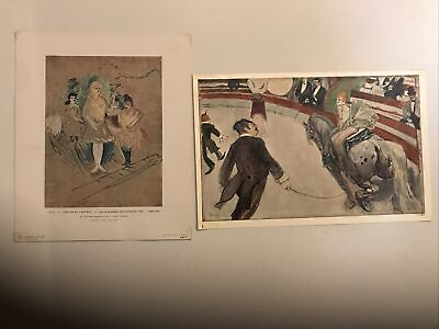#ad Toulouse Lautrec Prints CIRQUE FERNANDO EQUESTRIENNE amp; FOLIES BERGERE 3 GIRLS $14.99