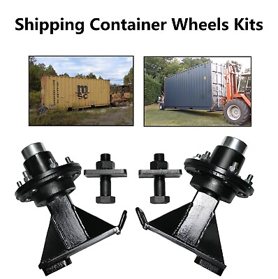 #ad New upgrade 6x 5.5 Lug Superior Shipping Container Wheels Bolt on Spindle Kit $439.76