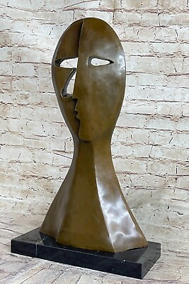 #ad Picasso Male with Faces Cubism Design Outfit Bronze Sculpture Statue Figure Sale $299.40