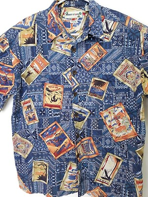 #ad Vintage Robert Stock Mens Hawaiian Shirt Medium $20.00