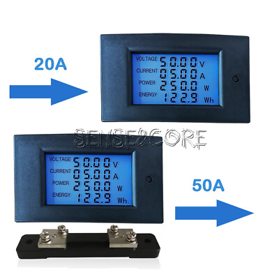 100V 20A 50A 100A Multifunctional Digital Voltage Current Power Monitor Meter EUR 8.58