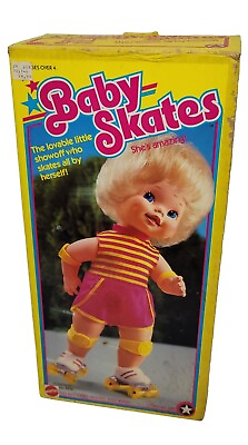 #ad Vtg Mattel Baby Skates Doll Retro Girl Child Toy Toys Skating Skates Retro 80s $38.95