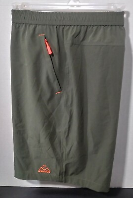 #ad Outdoor Sports Men#x27;s XXL Hiking Shorts Military Green Pocket Drawstring 7quot; Short $15.00