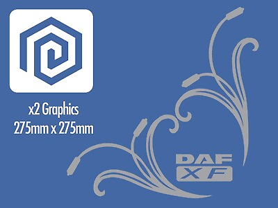 #ad DAF Window Body Vinyl Decals For Truck Lorry XF Cab Pair x2 GBP 9.99