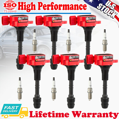 #ad 6Pack Ignition Coil amp; Spark Plug For Nissan Altima Maxima Quest Murano 3.5 UF349 $96.39