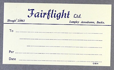 #ad FAIRLIGHT LTD VINTAGE ORIGINAL AIRLINE LUGGAGE LABEL BAGGAGE BAG GBP 49.95