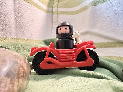 #ad Fisher Price Little Ppl Red motorcycle With Figure Country Rds. Take Me Home $17.99