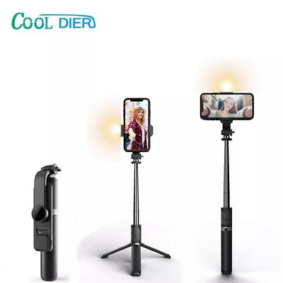 #ad Foldable Selfie Stick Expandable Wireless Bluetooth Monopod For Smartphones $15.70