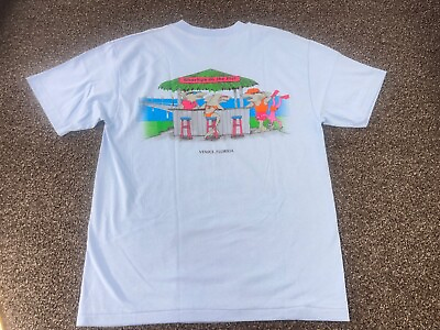 #ad Hanes Graphic T Shirt Mens Large Vintage Single Stitch Shark Venice Beach Pier $23.22
