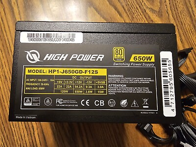 #ad #ad High Power 650w power supply 80 plus gold $49.99