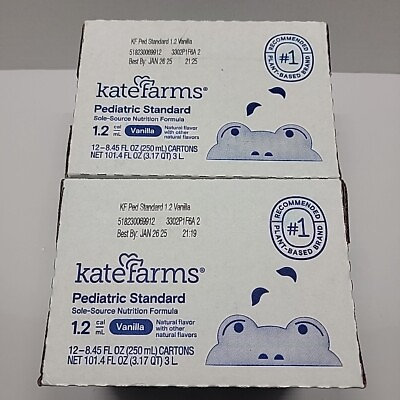 #ad Kate Farms Pediatric Standard 1.2 Vanilla Lot of 24 Free Shipping $64.99