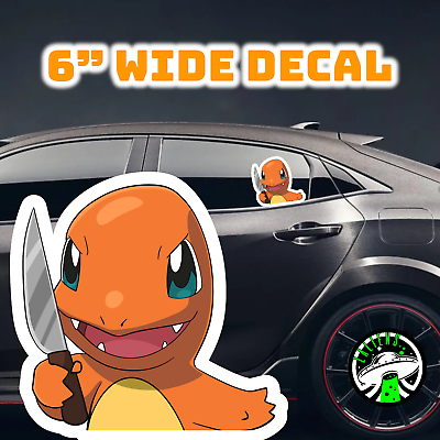#ad Charmander Peekaboo Decal car windshield Sticker horror Pokémon peeker Chibi $2.99