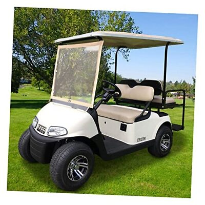#ad Deluxe Foldable Golf Cart Windshield Fits EZGO RXVClear Portable windshield $42.70
