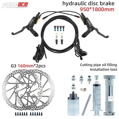 #ad #ad Fastace E bike Hydraulic Disc Brake Electric Bicycle Power Off Brakes 4 Pistons $123.00
