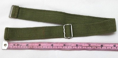 #ad British Green Cotton and Elastic Turtle or Brodie Chin strap lot of 3 E110 $17.85