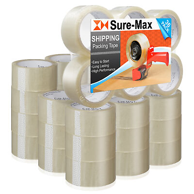 #ad 36 Rolls Carton Sealing Clear Packing Tape Box Shipping 2 mil 2quot; x 55 Yards $45.99