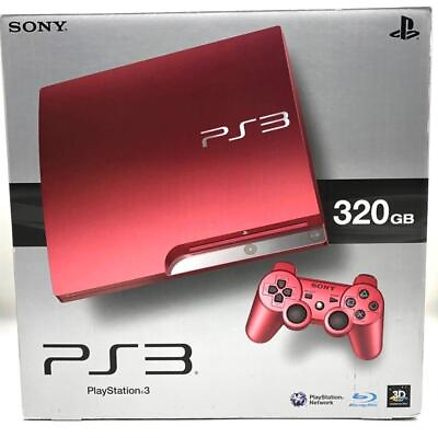 #ad Sony PlayStation 3 Slim Scarlet red CECH 3000B Console excellent open box $655.49