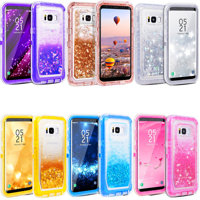 #ad For Samsung Galaxy S8 S9 Plus Note 8 Liquid Shockproof Hard Glitter Case Cover $5.99