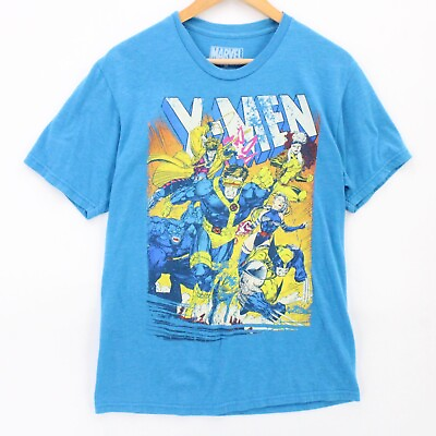 #ad Marvel X Men Shirt Mens Bluse Short Sleeve SuperHeros Comics Graphic Logo Medium $12.99