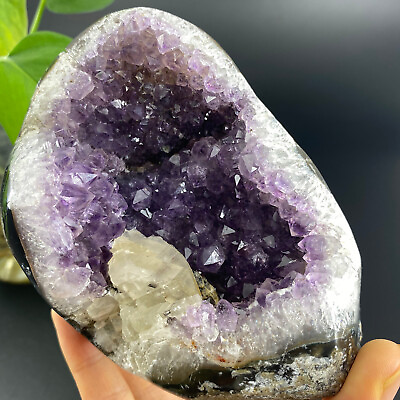 #ad Natural Amethyst Symbiosis Specimen Mineral Calcite Cluster Crystal Quartz P14 $28.79