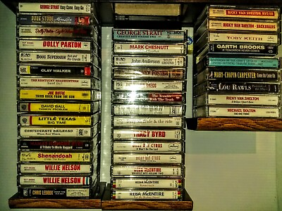 #ad A lot of 35 NIP Music Cassette Tapes Factory Sealed 9 Free Used Tapes $225.00