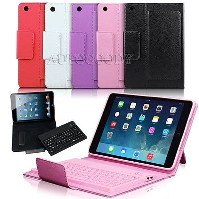 #ad Bluetooth Keyboard Wireless Folio Leather Case for iPad Mini 1 2 3 Wake Sleep $22.85