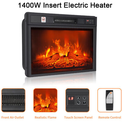 #ad 18quot; Electric Fireplace Insert 1400W Freestanding Heater with Log Flame Remote $125.00