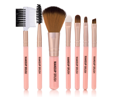 #ad 7Pcs Makeup Brush Set Cosmetic Brushes Eyebrow Foundation Beauty Makeup Tools $7.85