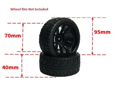 #ad 4PCS Natural Rubber 40MM 1 8 On Road RC Car Tires With Foams $16.99