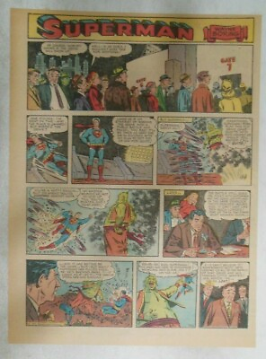 #ad Superman Sunday Page #922 by Wayne Boring from 6 30 1957 Size 11 x 15 inches $10.00