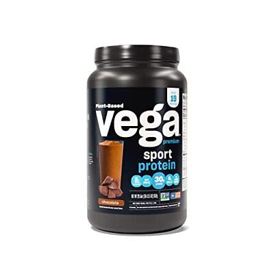 #ad Vega Premium Sport Protein Chocolate Protein Powder Vegan Non GMO Gluten F... $36.12