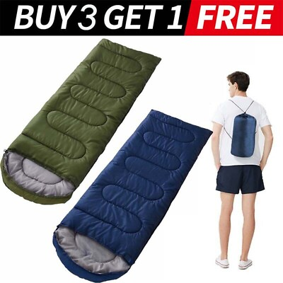 #ad Outdoor Camping Envelope Sleeping Bag Waterproof Ultralight Warm Adult Hiking $18.99