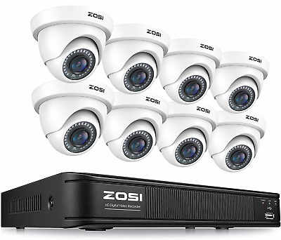 #ad ZOSI H.256 CCTV Cameras Full 1080P HD 8CH DVR Recorder Home Security System $169.99