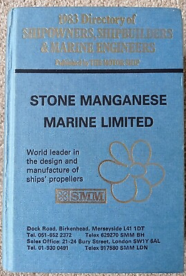 #ad The Directory of Shipowners Shipbuilders and Marine Engineers 1983 Ship Book GBP 14.99