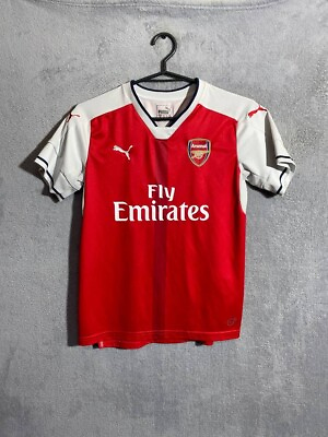 #ad Arsenal Home football shirt 2016 2017 Polyester Jersey Puma Young Size L $21.24