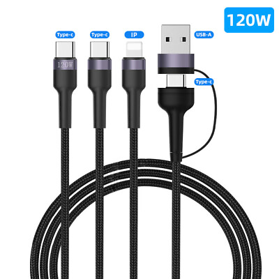 #ad NEW Fast USB Charging Cable Universal 3 in 1 Multi Function Cell Phone Charger $7.59