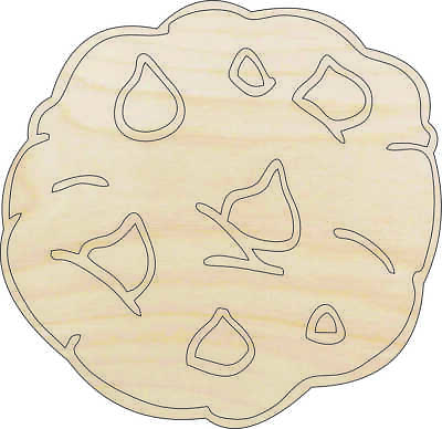 #ad Dessert Chocolate Chip Cookie Laser Cut Out Unfinished Wood Craft Shape FOD153 $15.49