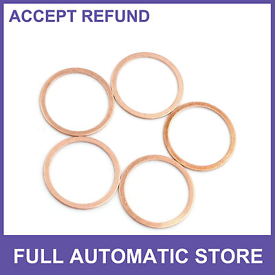 #ad 5Pc 32mm Inner Diameter Flat Copper Washers Sealing Gaskets O Shaped Rings $11.39