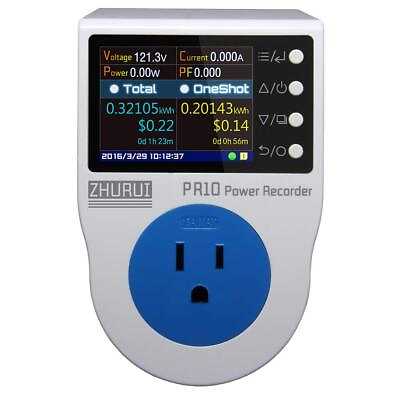 #ad #ad PR10 E US15A Power Meter Plug Home Power metering Socket watt Meter 2.4 inch ... $76.05