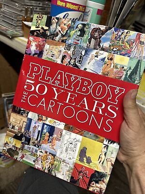 #ad Playboy 50 Years The Cartoons Hugh Hefner Hardcover DJ $28.00