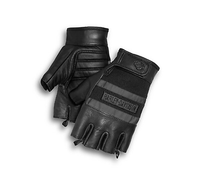 #ad Harley Davidson Men#x27;s Centerline Fingerless Gloves Black 98250 13VM $39.95