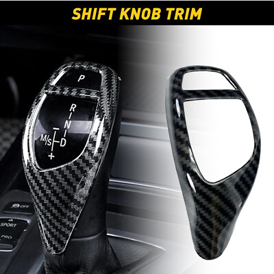 #ad Carbon Fiber Gear Shift Knob Cover For Trim BMW F30 F20 F10 F15 F25 X5 X3 EOA $9.99