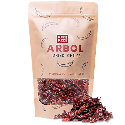 #ad RICO RICO Chile De Arbol 4 Oz Dried Whole Red Chili Peppers Premium Dried C $17.43