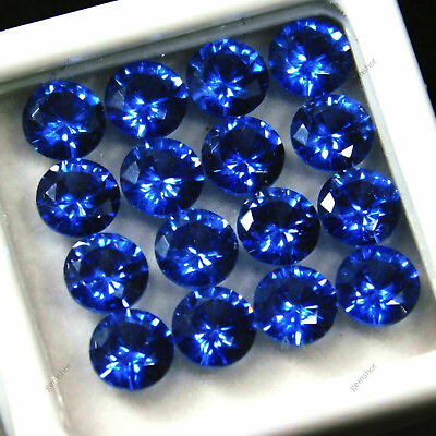 #ad #ad 10 PCS Natural Blue Sapphire Round Cut Gemstone CERTIFIED Lot 5 MM $9.29