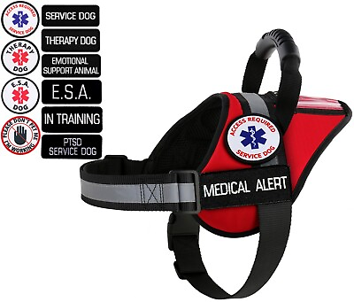 #ad Medical Alert Service Dog Harness Vest Patches Working Dogs ALL ACCESS CANINE $39.95