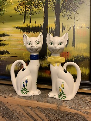 #ad Vintage Cats Ceramic Japanese MCM $30.00