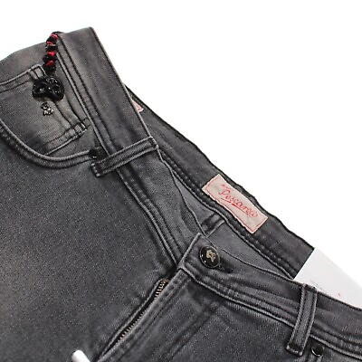 #ad Marco Pescarolo NWT 5 Pocket Jean Cut Pants Size 50 34 US Charcoal Gray Cotton $367.49