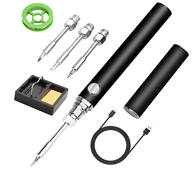 #ad Cordless Soldering Iron Kit USB Rechargeable Portable Cordless Soldering Iron $12.99