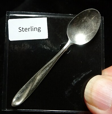#ad Sterling Silver Mini Teaspoon Brooch 3quot; Costume Love of Cooking $11.99